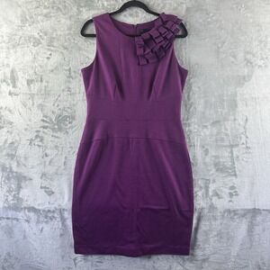 Just Taylor Shift Dress Women's 12 Purple Sleeveless Pencil